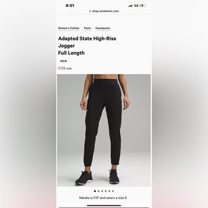 Lululemon Adapted State High-Rise Jogger
Full Length